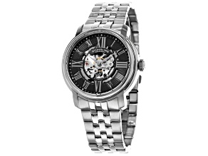Stuhrling Men's Legacy Black Dial, Stainless Steel Watch