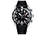 Edox Men CO-1 45mm Quartz Watch with Black Rubber Strap, Black Dial