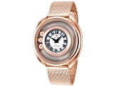 Glam Rock Women's Around The Time 40mm Quartz Rose Stainless Steel Watch
