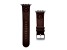 Gametime MLB Texas Rangers Brown Leather Apple Watch Band (42/44mm S/M). Watch not included.