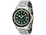 Glycine Men's Combat Sub GMT 42mm Quartz Two-tone Stainless Steel Dark Green Dial Watch