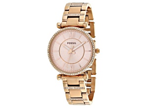 Fossil Women's Carlie Rose Stainless Steel Watch