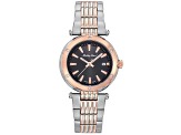 Mathey Tissot Women's Neptune Black Dial, Two-tone Rose Stainless Steel Watch