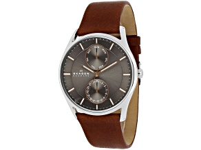 Skagen Men's Holst Brown Leather Strap Watch