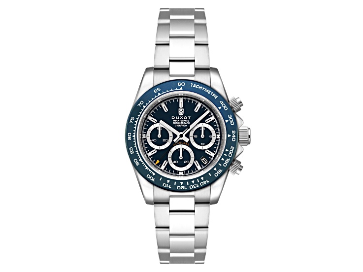 Duxot Accelero Blue Dial Blue Bezel White Stainless Steel Band