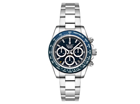 Duxot Accelero Blue Dial Blue Bezel White Stainless Steel Band