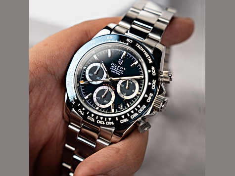 Duxot Accelero Blue Dial Blue Bezel White Stainless Steel Band