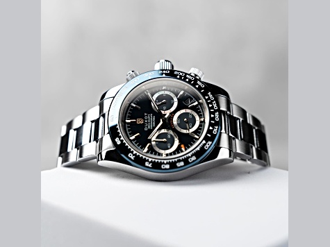 Duxot Accelero Blue Dial Blue Bezel White Stainless Steel Band