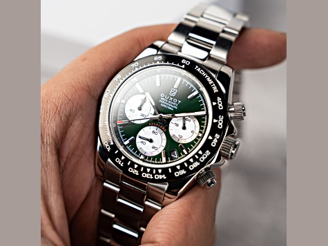 ユウゴ オードトワレ Duxot Accelero Green Dial Black Bezel White Stainless Steel Band