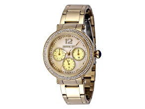 Invicta Bolt 37mm Yellow Dial Yellow Stainless Steel Bracelet Quartz Watch
