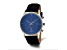 Charles Hubert Men's Stainless Steel Blue Dial Dual Time Watch