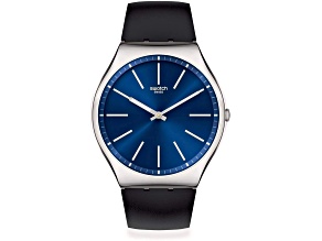 Swatch Men's The May Blue Dial, Black Rubber Strap Watch