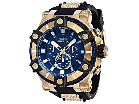 Invicta Bolt 52mm Rose Bezel Rose Stainless Steel and Black Silicone Strap Quartz Watch