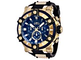 Invicta Bolt 52mm Rose Bezel Rose Stainless Steel and Black Silicone Strap Quartz Watch
