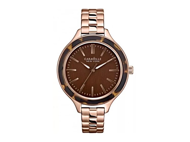 Caravelle New York Women\'s Watch with Brown and Gold Design Caravelle Women main image 3