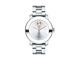 Movado Women's Silver Tone Stainless Steel Band Trend Watch