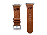 Gametime Buffalo Bills Leather Band fits Apple Watch (42/44mm S/M Tan). Watch not included.