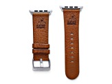 Gametime Cleveland Browns Leather Band fits Apple Watch (42/44mm S/M Tan). Watch not included.