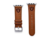 Gametime Las Vegas Raiders Leather Band fits Apple Watch (42/44mm S/M Tan). Watch not included.