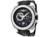 ISW Men's Classic Black Dial, Black Rubber Strap Watch