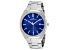 Christian Van Sant Men's Octavius Slim Blue Dial, Stainless Steel Watch