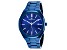 Christian Van Sant Men's Octavius Slim Blue Dial, Blue Stainless Steel Watch