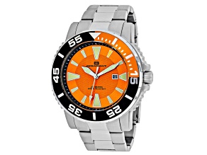 Oceanaut Men's Marletta Orange Dial, Stainless Steel Watch