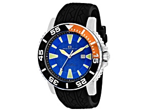 Oceanaut Men's Marletta Blue Dial, Black Silicone Watch