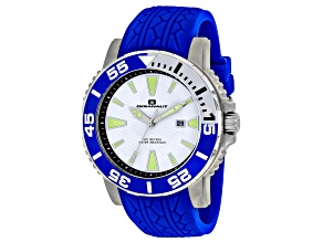 Oceanaut Men's Marletta White Dial, Blue Silicone Watch