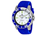 Oceanaut Men's Marletta White Dial, Blue Silicone Watch