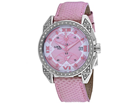 Locman Women's Cavallo Pazzo Pink Dial Pink Leather Strap Watch
