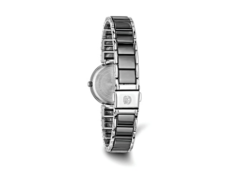 Ladies Charles Hubert Titanium and Ceramic Black Dial Watch