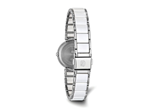Charles Hubert Ladies Titanium & Ceramic White Dial Watch Amazon.com: Charles-Hubert, Paris Women main image 4