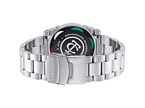 CT Scuderia Men's Corsa 44mm Quartz Chronograph White Dial Stainless Steel Watch