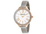 Kenneth Cole Women's Classic Rose Bezel Stainless Steel Mesh Band Watch