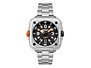 RGMT Pershing Black Dial White Bezel White Stainless Steel Band Automatic Watch