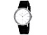 Oceanaut Women's Ripple White Dial, White Bezel, Black Rubber Strap Watch