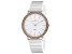 Oceanaut Women's Ripple White Dial, Rose Bezel, White Rubber Strap Watch