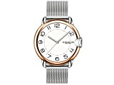 Coach Women's Arden White Dial, Stainless Steel Watch