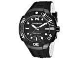 Technomarine Men's Reef Black Dial, Black Rubber Strap Watch