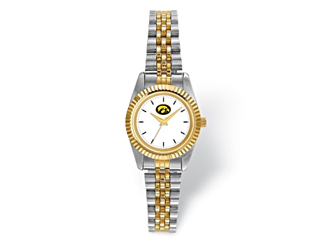 LogoArt University of Iowa Pro Two-tone Ladies Watch