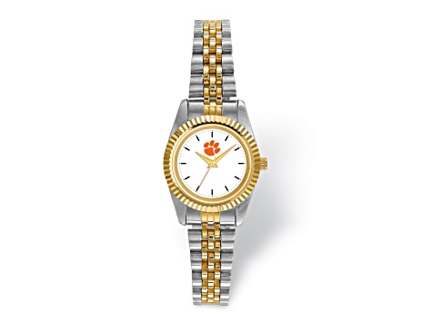 LogoArt Clemson University Pro Two-tone Ladies Watch