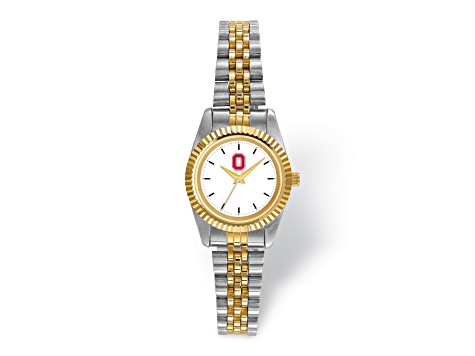 LogoArt Ohio State University Pro Two-tone Ladies Watch