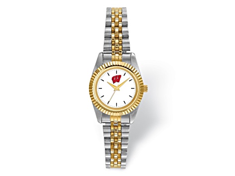 LogoArt University of Wisconsin Pro Two-tone Ladies Watch