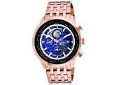 Seapro Men's Meridian World Timer GMT Blue Dial, Rose Stainless Steel Watch