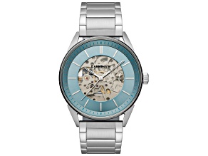 Thomas Earnshaw Men's Bayshore Skeleton 42mm Automatic Blue Dial Stainless Steel Watch