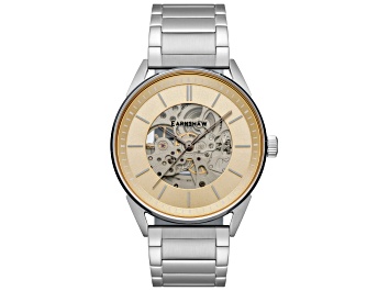 Picture of Thomas Earnshaw Men's Bayshore Skeleton 42mm Automatic Yellow Stainless Steel Dial Watch
