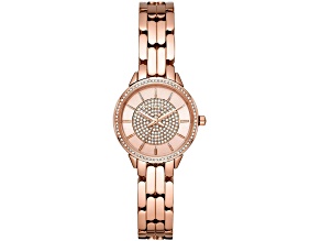 Michael Kors Women's Allie Rose Dial with Crystal Accents, Rose Stainless Steel Watch