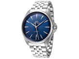 Glycine Men's Combat Classic 43mm Automatic Blue Dial Stainless Steel Watch