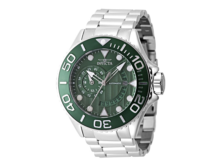 Invicta Grand Diver 52mm Green Dial Green Bezel Stainless Steel